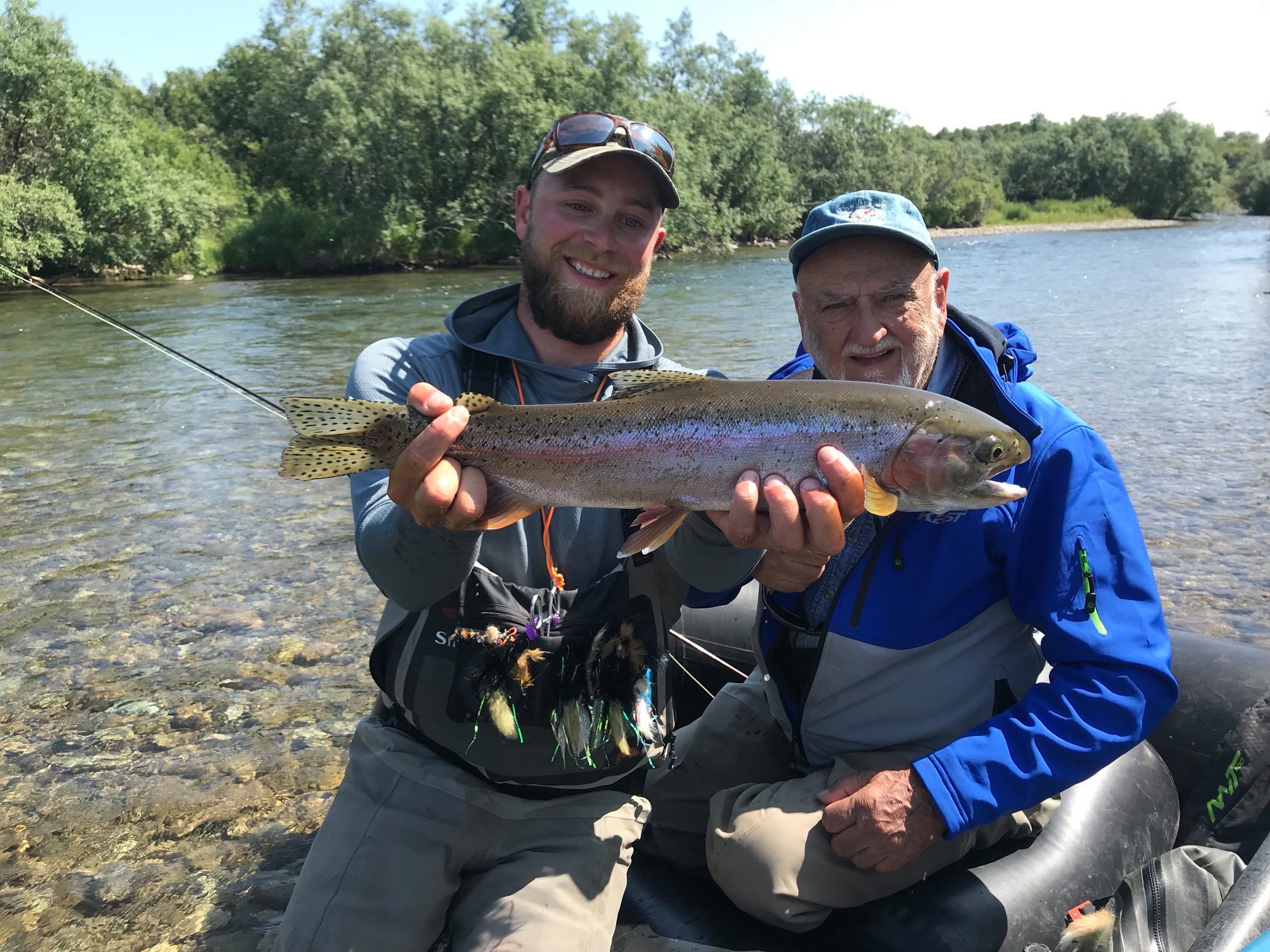 Vertical rainbow trout