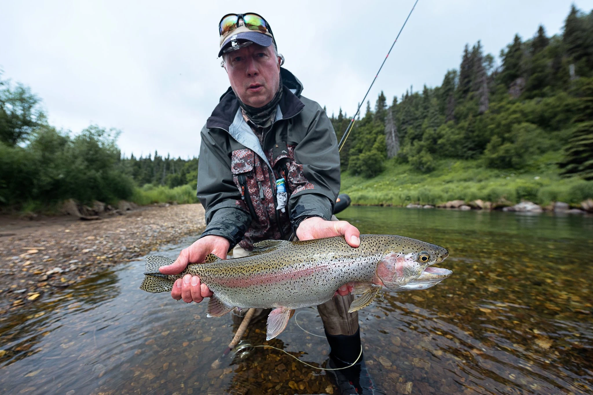 Trophy rainbow held for the camera