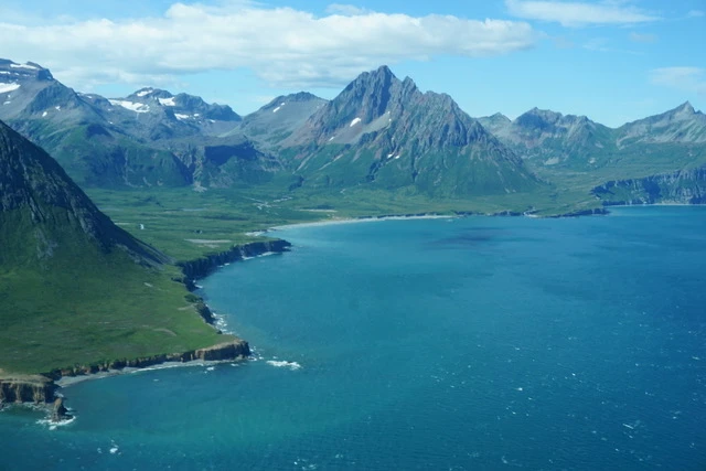 Wilderness valley from the air